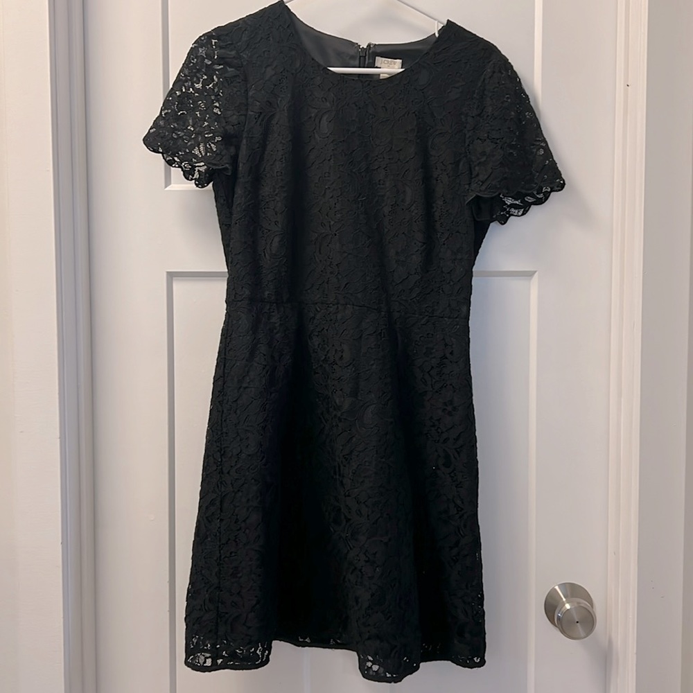 J crew size 4 black lace dress
